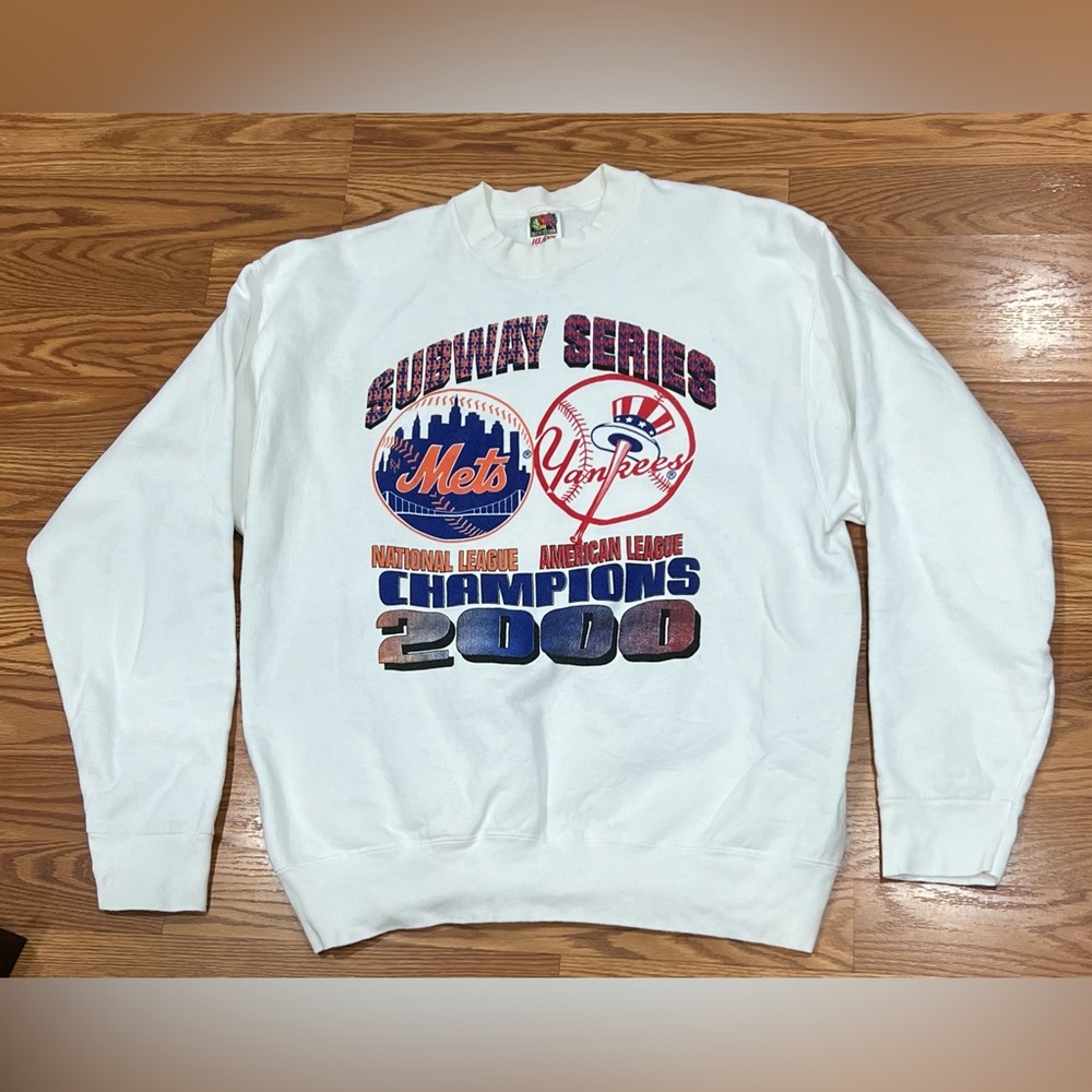 Vintage New York Yankees New York Mets 2000 Subway Series Crewneck Sweatshirt XL